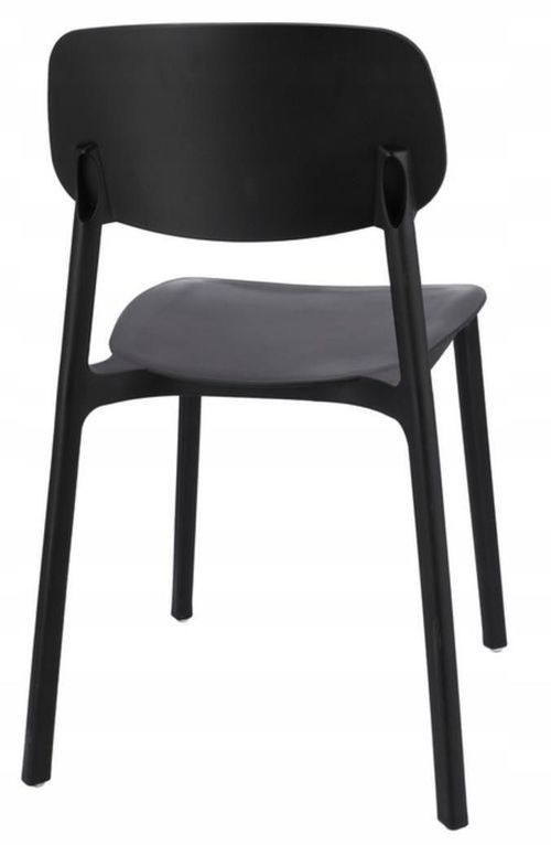 купить Стул Jumi CM-275164 Scaun terasa LARA din plastic, Negru в Кишинёве 