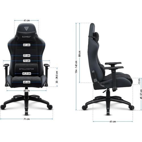 купить Офисное кресло Sense7 Spellcaster Fuku XL PU Black в Кишинёве 