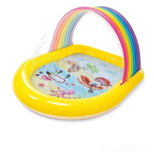 Piscină gonflabilă pentru copii cu baldachin și jeturi de apă 147x130x86 cm, 84 L, 2+ INTEX 