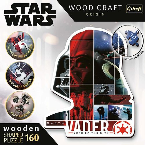cumpără Puzzle Trefl 20190 Puzzles - 160 Wooden Shaped Puzzles - Darth Vader / Lucasfilm Star Wars în Chișinău 