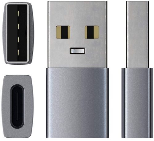 купить Переходник для IT Satechi Type-A to TypeC Adapter Gray в Кишинёве 