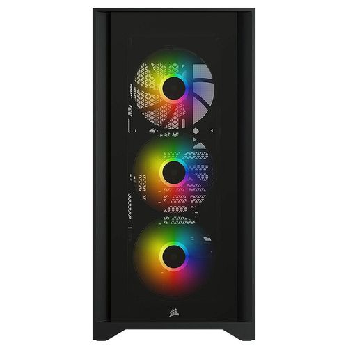купить Корпус Case Middletower Corsair iCUE 4000X RGB Tempered Glass Mid-Tower ATX Case Black no PSU, USB 3.1 Type-C, USB 3.0, Audio-out, 3x120mm AirGuide RGB Fans, CC-9011204-WW (carcasa/корпус) в Кишинёве 