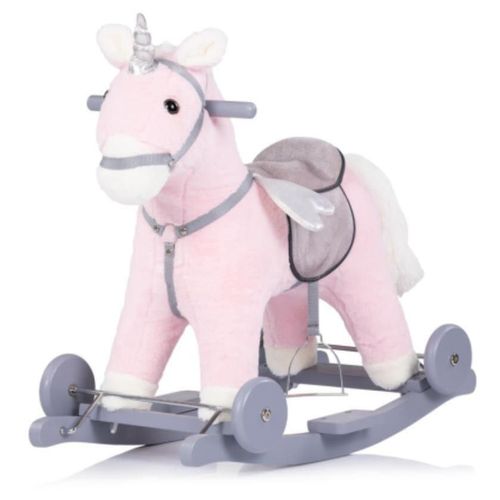 купить Детское кресло-качалка Chipolino RHWL02402PINK Лошадка на колесах Pink в Кишинёве 