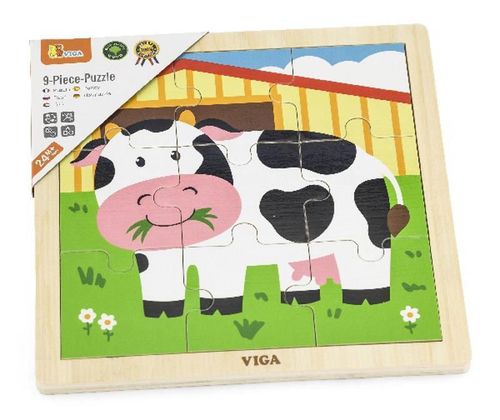 cumpără Puzzle Viga 51438 9-Piece-Puzzle Cow în Chișinău 