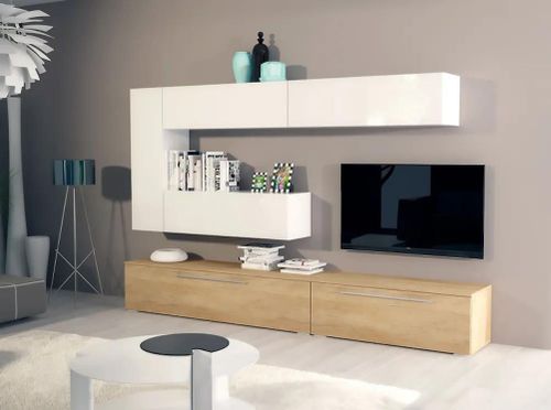 cumpără Set mobilă living Indart Livingul Kubo 06 (300x43x210) în Chișinău 