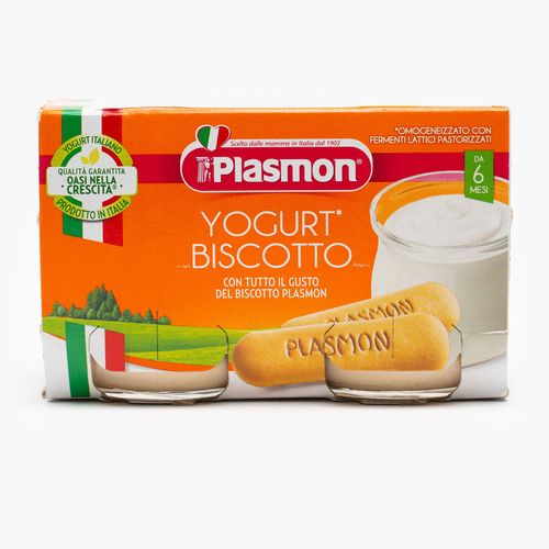 Piure Plasmon biscuiti cu iaurt (6+ luni) 2 x 120 g 