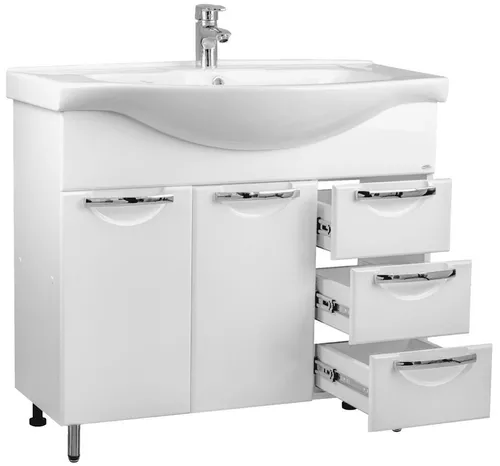 купить Шкаф под умывальник Mashtab 11429 Delfin cu 3 sertare 100cm Alb в Кишинёве 