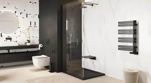 купить Сиденье для ванной и душа New Trendy AK-0077 black (scaun pliabil pentru dus) в Кишинёве 