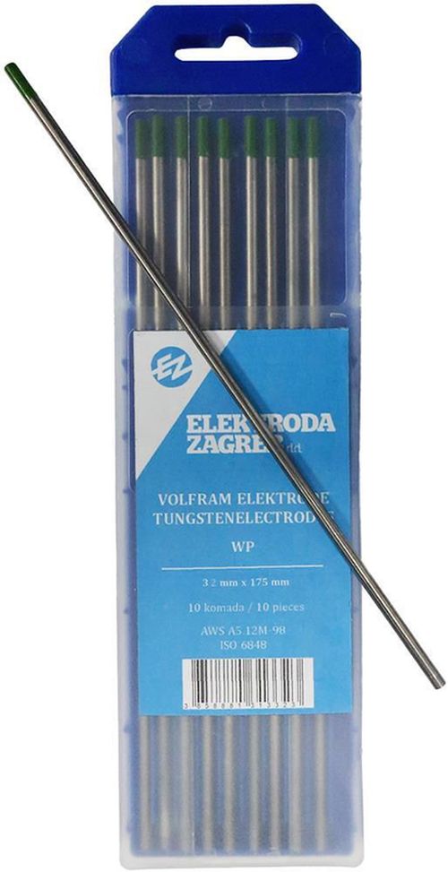 купить Сварочный электрод Elektroda Zagreb VOR58172 WOLFRAM WP 3.2*175 verde в Кишинёве 