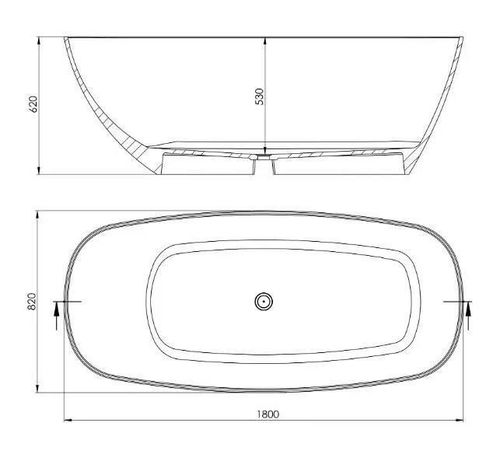 cumpără Cadă de baie Dremex EUREKA 1800x820x620 (piatra compozit) în Chișinău 
