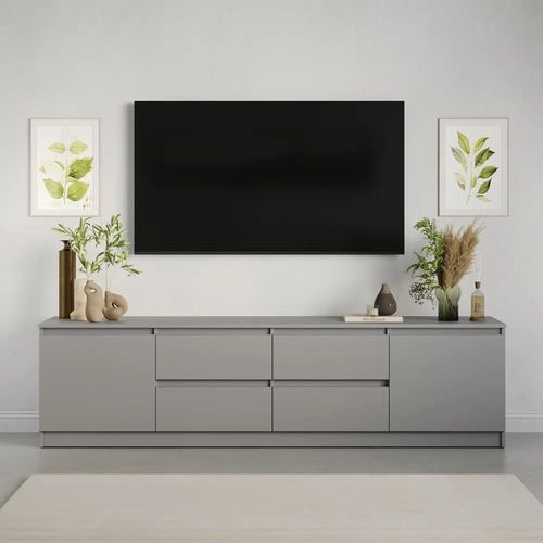 cumpără Comodă TV MebelStar NEO 4S2D 200x43x53 Grey (MBS-1266) în Chișinău 