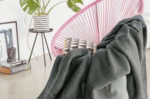 cumpără Textile de casă Ibena 2340/840 Jacquard Decke Dublin Dark grey/silver în Chișinău 