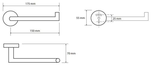 купить Держатель бумаги Bemeta Hematit Right 159212032 в Кишинёве 