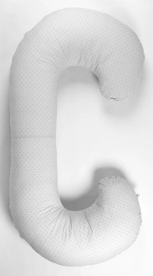cumpără Textile de casă PernaMea Fata de Perna pt gravide forma-C, Buline Gri (PM.100248/3) în Chișinău 