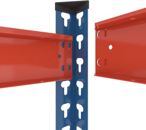 купить Cтеллаж складской Nex Home Raft metalic Titan 1800x1600x500mm, 4 nivele PAL, Blue/Orange в Кишинёве 