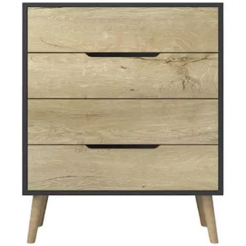 купить Комод Trendy Flora-Anthracite, Sapphire Oak, 78x95x45cm (GTR008146) в Кишинёве 