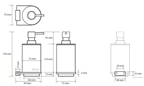 купить Дозатор для мыла Bemeta Galla pe perete 108109010 в Кишинёве 