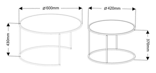 купить Журнальный столик Trendy Set masuta de cafea, Tokyo, Negru, 60x43x60cm в Кишинёве 