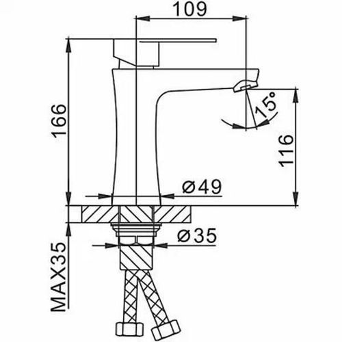 cumpără Baterie lavoar Frap F 1048 (lavoar) INOX (0633) în Chișinău 