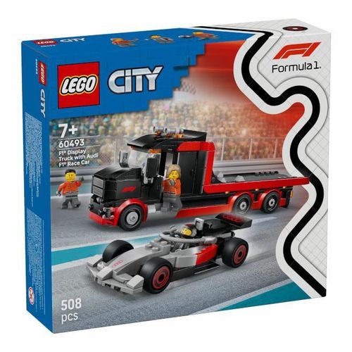 cumpără Set de construcție Lego 60493 City: Camion demonstrativ F1 cu o mașină de curse Audi F1 în Chișinău 