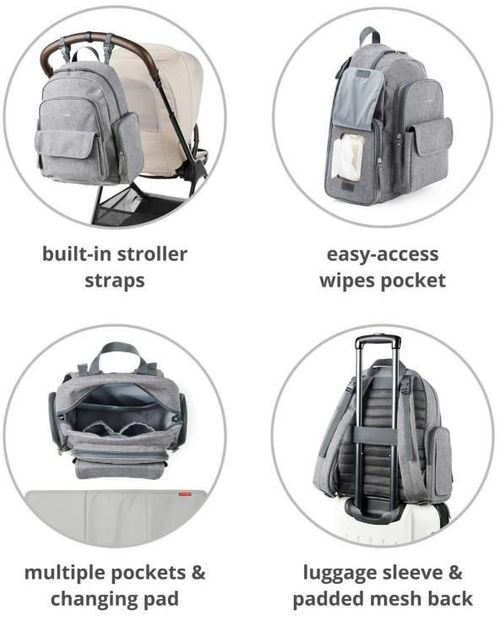 cumpără Geantă pentru mama Skip Hop 9U422010 Luna Heather Grey în Chișinău 