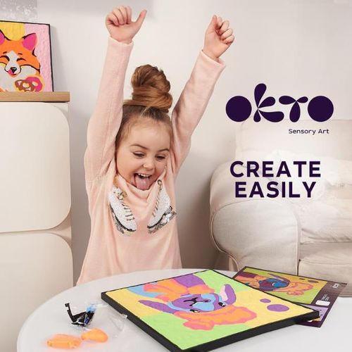 cumpără Set de creație Okto 20004-OK Pictură pe numere 3D cu plastilină ușoară 29x29сm, Iepure în Chișinău 