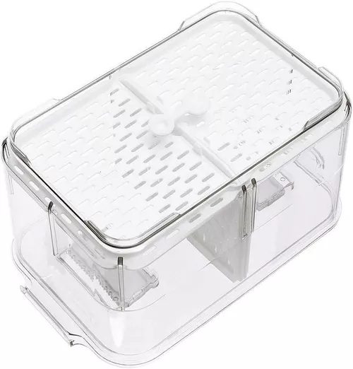 cumpără Container alimentare Vacane 6532 Pentru păstrare și scurgere fructe,legume în frigider M în Chișinău 