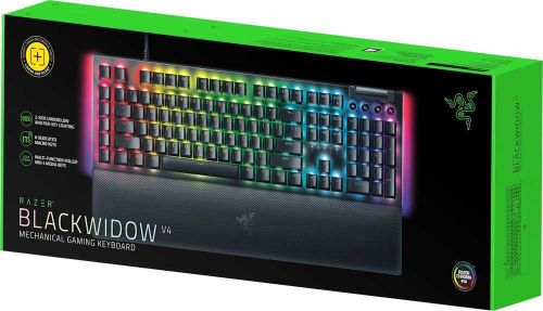 купить Клавиатура Razer RZ03-04692500-R3R1 Mechanical BlackWidow V4 (Yellow Switch) RU Layout в Кишинёве 