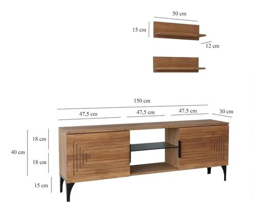 cumpără Comodă TV Trendy Joanne, Stejar 150x40x30cm în Chișinău 