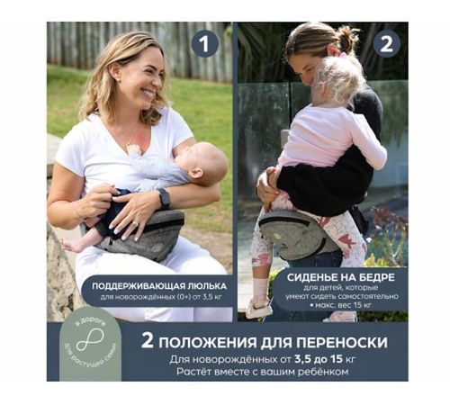 cumpără Marsupiu pentru copii Dreambaby G2471 Hip Seat Grey, переноска în Chișinău 