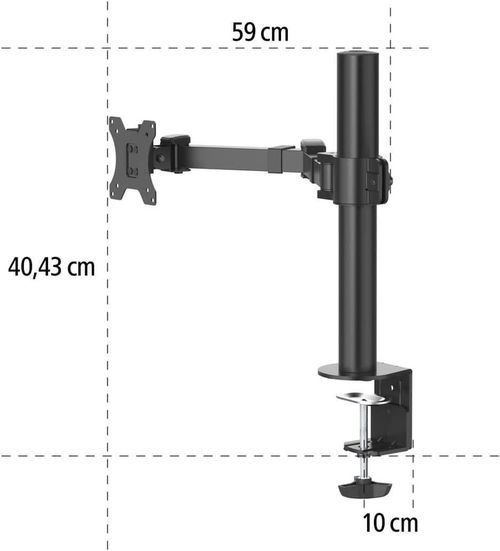 cumpără Accesoriu PC Hama 220900 Monitor Mount, Height-adjustable, Swivel / Tilt, 13" - 35", black în Chișinău 