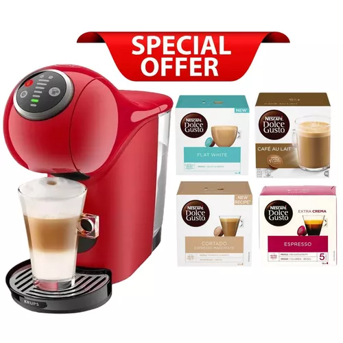 cumpără Automat de cafea cu capsule Krups KP340510 Genio S Plus + Сadou 4cutii Dolce Gusto (Au Lait, Flat White, Cortado, Espresso) în Chișinău 