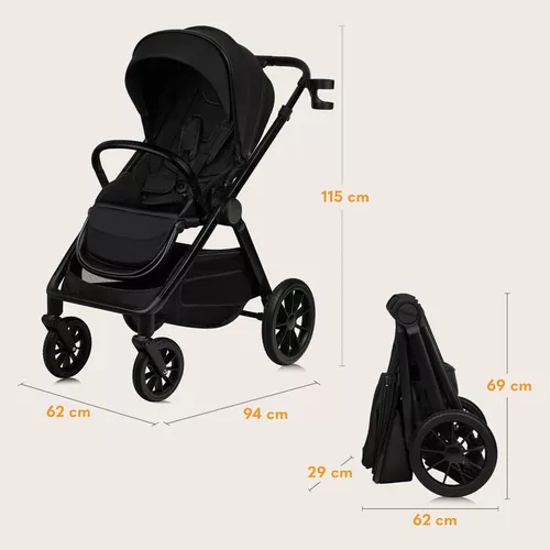 купить Детская коляска Lionelo Carucior 2in1 Layla Black Onyx в Кишинёве 