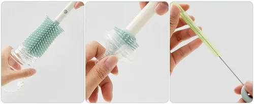 купить Сушка для бутылочек Momcozy LS001-GE12NB-A Set pentru curatarea biberoanelor 7in1 Green в Кишинёве 