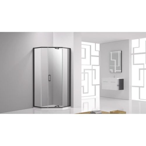 купить Душевая кабина miscellaneous GR03 90x 90x200 MATTE BLACK 8mm в Кишинёве 