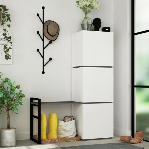 cumpără Mobilă pentru antreu Trendy Mello Alb, 109x149x39cm (GTR000946) în Chișinău 