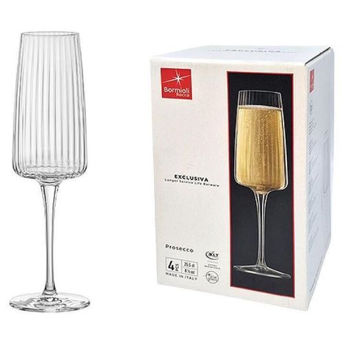 купить Посуда для напитков Bormioli Rocco 55148 Set pocale pentru sampanie Exclusiva 4buc, 255ml в Кишинёве 