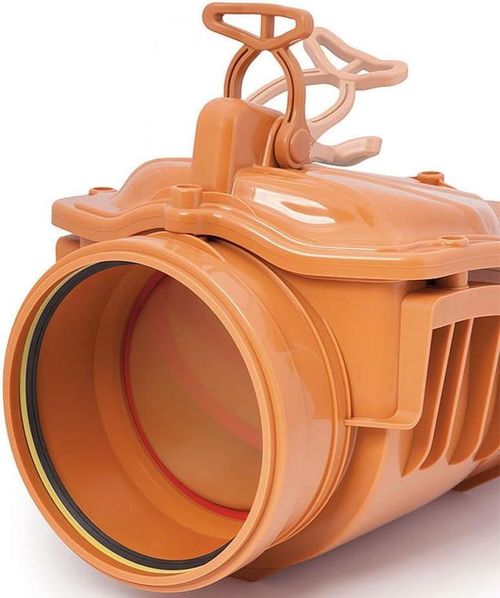 купить Запорная арматура Aquer ZB110, supapa de sens PP pentru canalizare, d 110, oranj в Кишинёве 