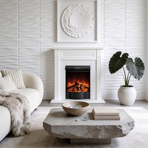 купить Камин электрический ArtFlame Orina & Corsica, 900x900x270mm, Alb в Кишинёве 