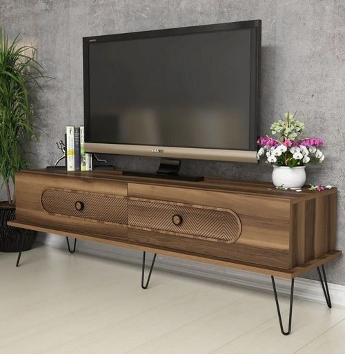 cumpără Comodă TV Trendy Ekol, Nuc 145x45x40cm în Chișinău 