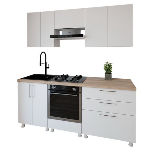 cumpără Mobilă pentru bucatarie Smartex (30133) K4 200сm Alb în Chișinău 