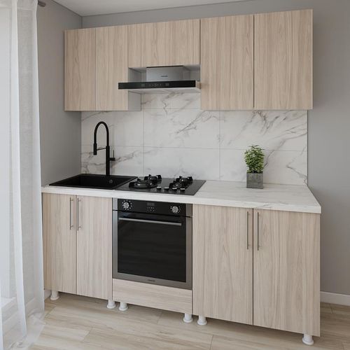 cumpără Mobilă pentru bucatarie Smartex (30096) K3 200сm Stejar Deschis în Chișinău 