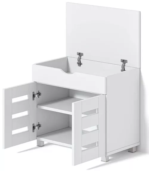 купить Полка для обуви Fabrik Home №12 Банкетка-обувница белый ясень в Кишинёве 