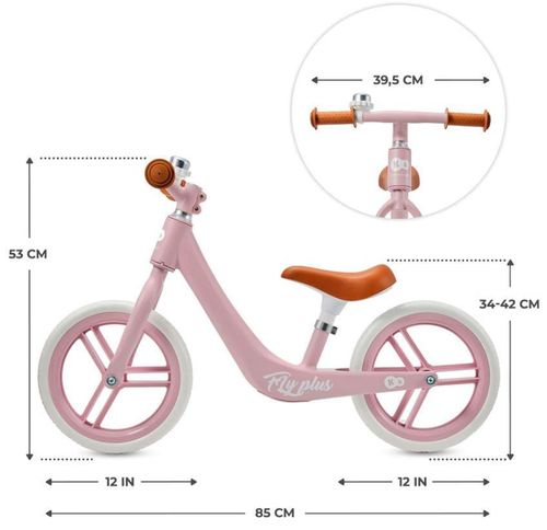 купить Велосипед KinderKraft KRFLPL00PNK0000 Fly Plus Powder Pink (беговел) в Кишинёве 