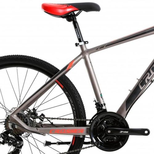 cumpără Bicicletă Crosser SOLO 29" 21 21S Shimano+Logan Hidraulic/29" 075-C-21 Grey/Red N1-R7 în Chișinău 