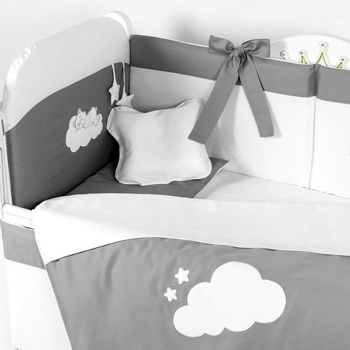 cumpără Lenjerie de pat pentru copii PernaMea Set lenjerie 8 piese Satin Urs Gri (PM.101608/1) în Chișinău 