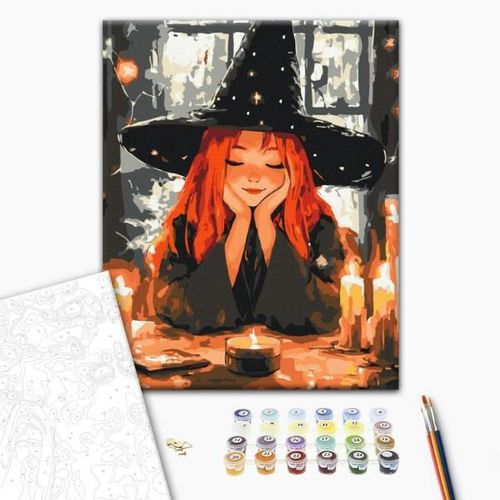 cumpără Tablou pe numere BrushMe RBS54413FC 30x40cm (fără cutie) Noaptea vrăjitoarei în Chișinău 