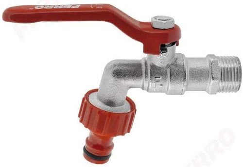 купить Запорная арматура Ferro Robinet bila dublu serviciu 1/2" KCP1 cu cap plastic // KCPN1 в Кишинёве 