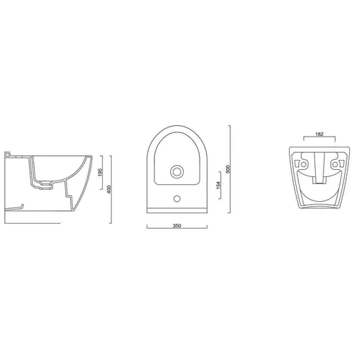 купить Биде Guralvit Uno подвесное в Кишинёве 