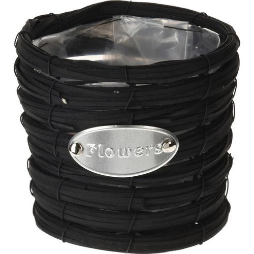 cumpără Ghiveci pentru flori ProGarden 50742.1 Ghiveci p/u flori D19cm, H16cm, ratan, negru în Chișinău 